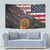 Custom American Flag and Bald Eagle Darts Tapestry with Flaming Dartboard - Wonder Print Shop