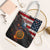 Custom American Flag and Bald Eagle Darts Tote Bag with Flaming Dartboard - Wonder Print Shop