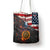 Custom American Flag and Bald Eagle Darts Tote Bag with Flaming Dartboard - Wonder Print Shop