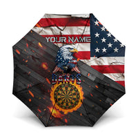 Custom American Flag and Bald Eagle Darts Umbrella with Flaming Dartboard - Wonder Print Shop