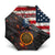 Custom American Flag and Bald Eagle Darts Umbrella with Flaming Dartboard - Wonder Print Shop