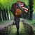 Custom American Flag and Bald Eagle Darts Umbrella with Flaming Dartboard - Wonder Print Shop