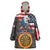 Custom American Flag and Bald Eagle Darts Wearable Blanket Hoodie with Flaming Dartboard - Wonder Print Shop