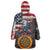 Custom American Flag and Bald Eagle Darts Wearable Blanket Hoodie with Flaming Dartboard - Wonder Print Shop