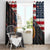 Custom American Flag and Bald Eagle Darts Window Curtain with Flaming Dartboard - Wonder Print Shop