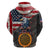 Custom American Flag and Bald Eagle Darts Zip Hoodie with Flaming Dartboard - Wonder Print Shop