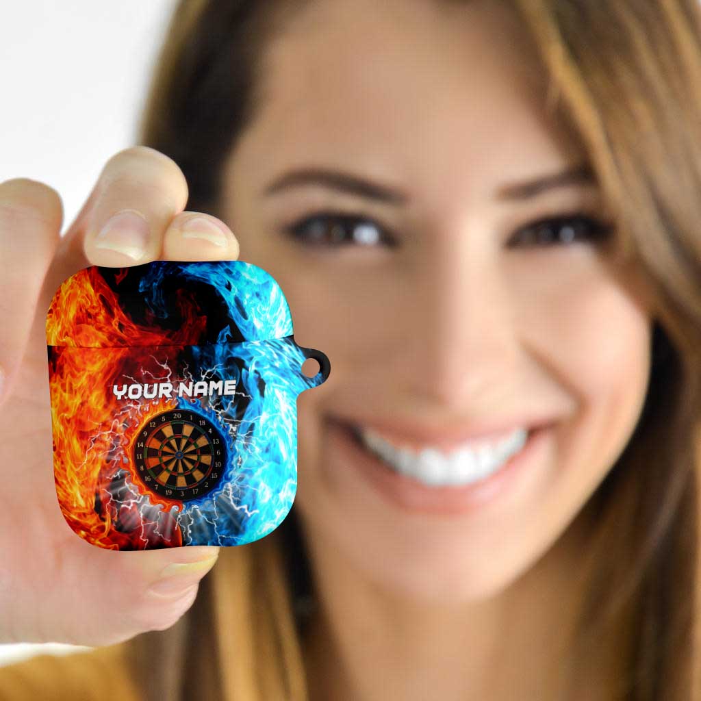 Custom Thunder Lightning Darts AirPods Case Dartboard Water Fire - Wonder Print Shop