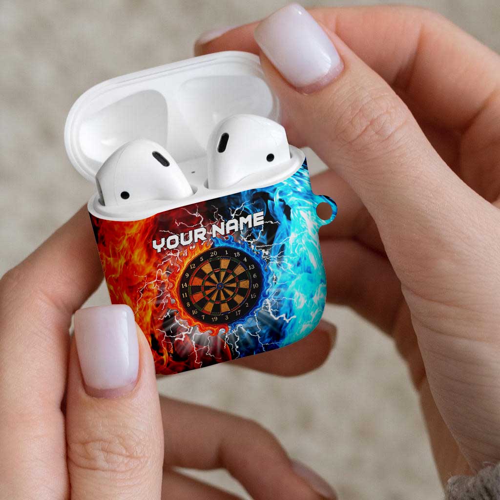Custom Thunder Lightning Darts AirPods Case Dartboard Water Fire - Wonder Print Shop