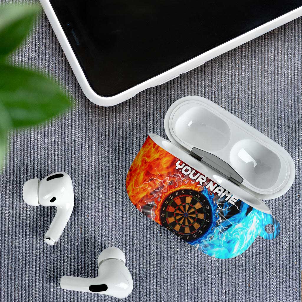 Custom Thunder Lightning Darts AirPods Case Dartboard Water Fire - Wonder Print Shop