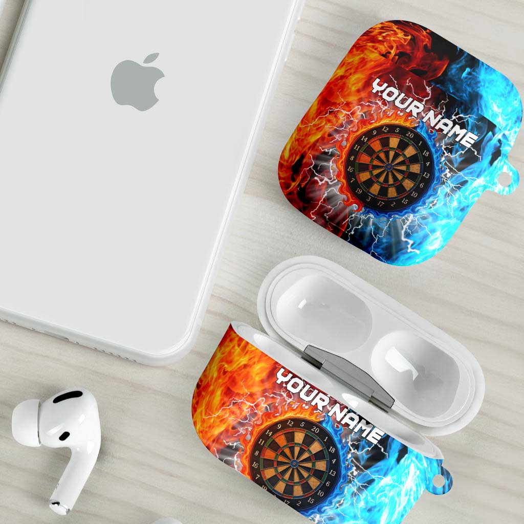 Custom Thunder Lightning Darts AirPods Case Dartboard Water Fire - Wonder Print Shop