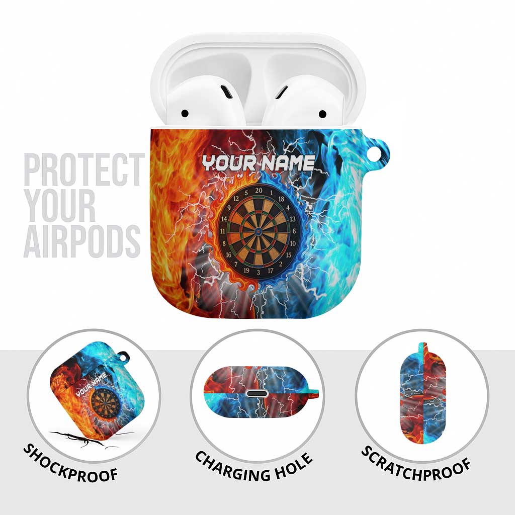 Custom Thunder Lightning Darts AirPods Case Dartboard Water Fire - Wonder Print Shop