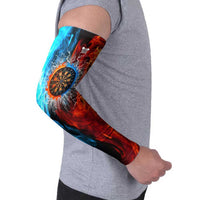 Custom Thunder Lightning Darts Arm Sleeves Dartboard Water Fire - Wonder Print Shop