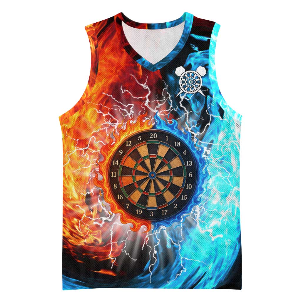 Custom Thunder Lightning Darts Basketball Jersey Dartboard Water Fire - Wonder Print Shop