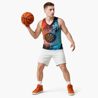 Custom Thunder Lightning Darts Basketball Jersey Dartboard Water Fire - Wonder Print Shop