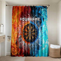 Custom Thunder Lightning Darts Bathroom Set Dartboard Water Fire - Wonder Print Shop