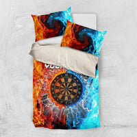 Custom Thunder Lightning Darts Bedding Set Dartboard Water Fire - Wonder Print Shop
