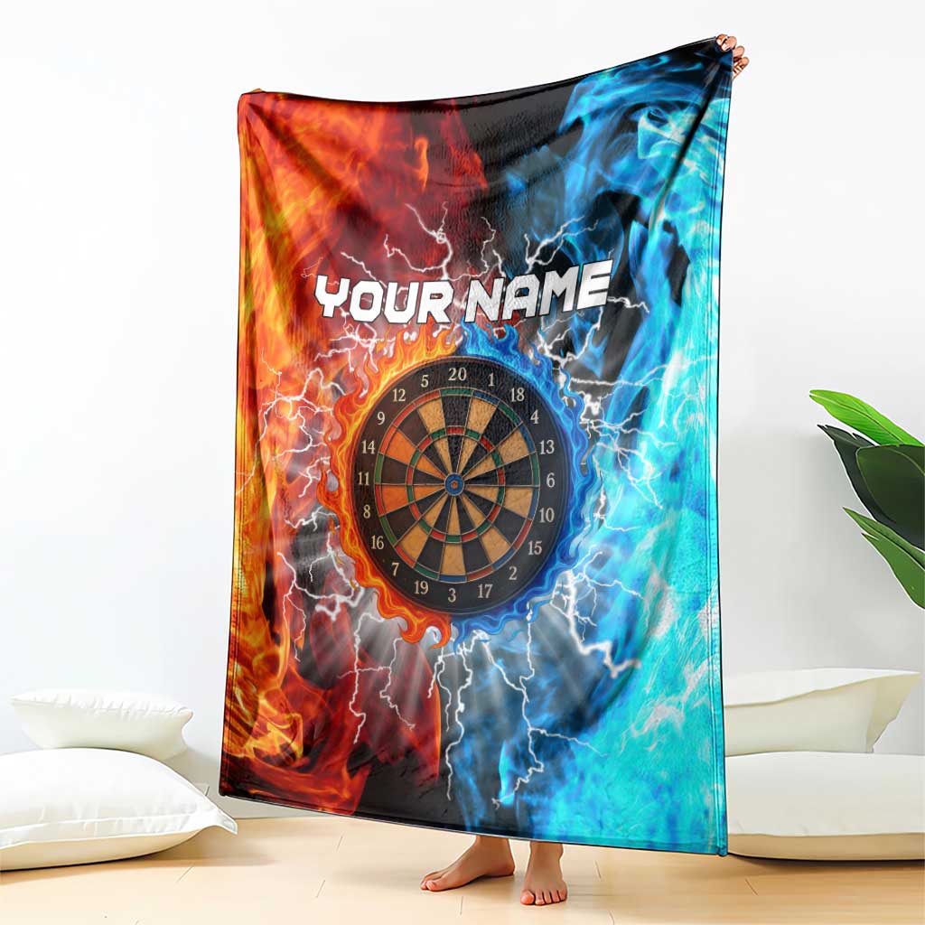 Custom Thunder Lightning Darts Blanket Dartboard Water Fire - Wonder Print Shop