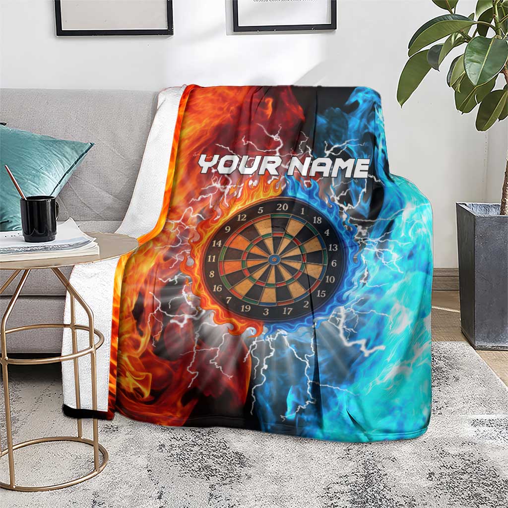 Custom Thunder Lightning Darts Blanket Dartboard Water Fire - Wonder Print Shop