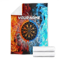 Custom Thunder Lightning Darts Blanket Dartboard Water Fire - Wonder Print Shop