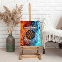 Custom Thunder Lightning Darts Canvas Wall Art Dartboard Water Fire - Wonder Print Shop