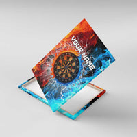 Custom Thunder Lightning Darts Canvas Wall Art Dartboard Water Fire - Wonder Print Shop