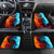 Custom Thunder Lightning Darts Car Mats Dartboard Water Fire - Wonder Print Shop