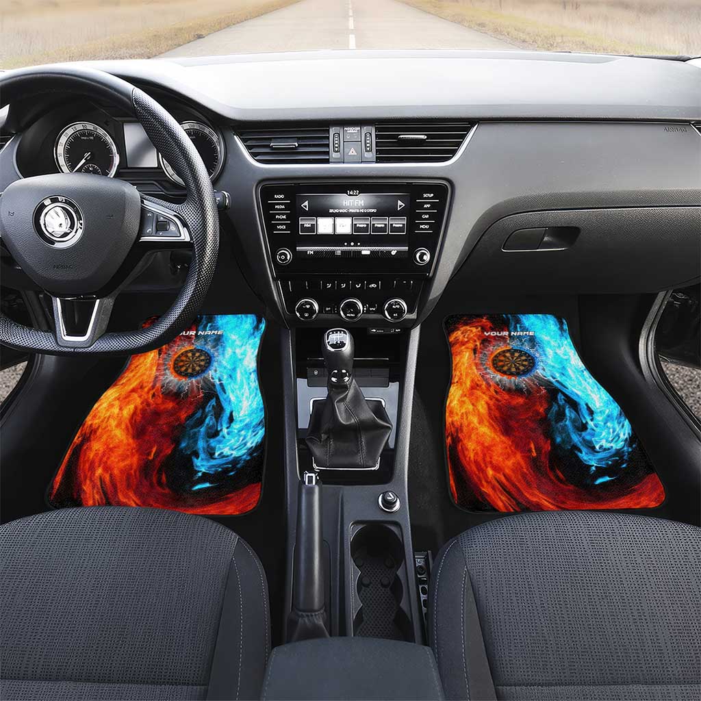 Custom Thunder Lightning Darts Car Mats Dartboard Water Fire - Wonder Print Shop