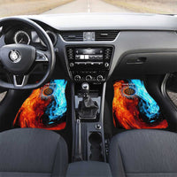 Custom Thunder Lightning Darts Car Mats Dartboard Water Fire - Wonder Print Shop