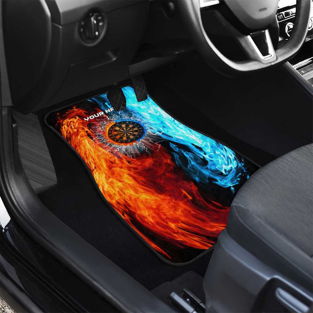 Custom Thunder Lightning Darts Car Mats Dartboard Water Fire - Wonder Print Shop