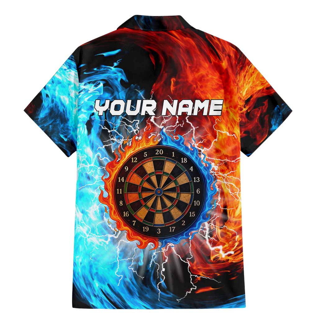 Custom Thunder Lightning Darts Family Matching Mermaid Dress and Hawaiian Shirt Dartboard Water Fire - Wonder Print Shop