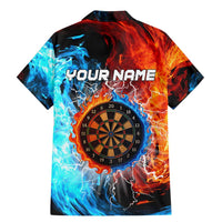 Custom Thunder Lightning Darts Family Matching Mermaid Dress and Hawaiian Shirt Dartboard Water Fire - Wonder Print Shop