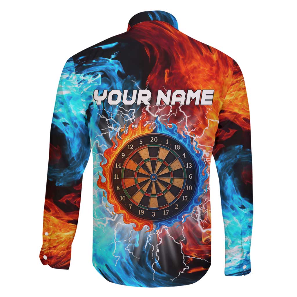 Custom Thunder Lightning Darts Family Matching Mermaid Dress and Hawaiian Shirt Dartboard Water Fire - Wonder Print Shop