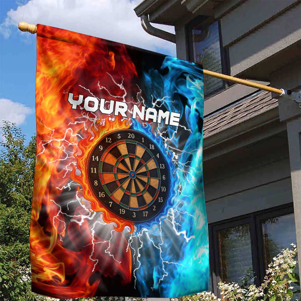 Custom Thunder Lightning Darts Garden Flag Dartboard Water Fire - Wonder Print Shop
