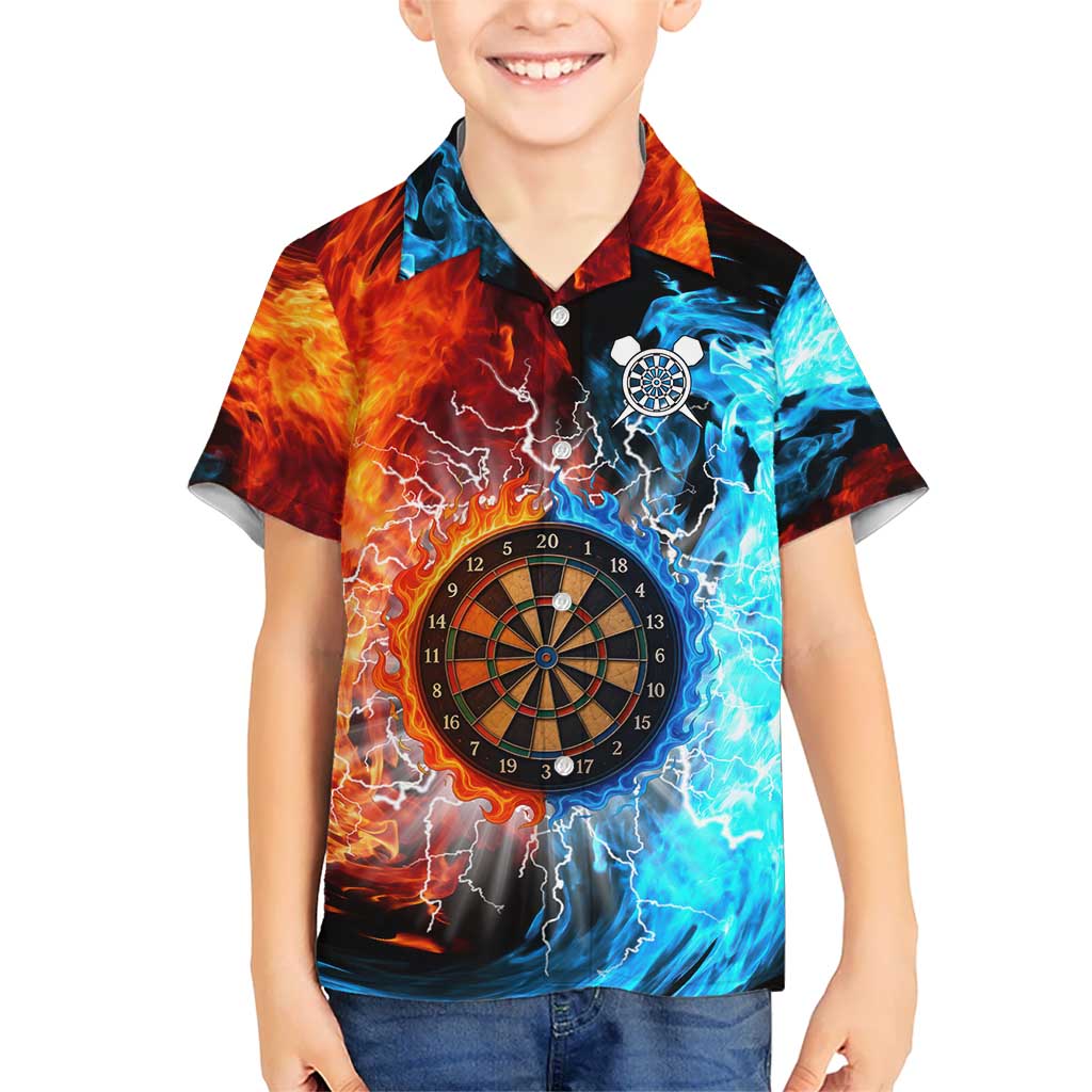 Custom Thunder Lightning Darts Hawaiian Shirt Dartboard Water Fire - Wonder Print Shop