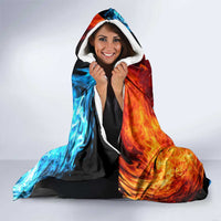 Custom Thunder Lightning Darts Hooded Blanket Dartboard Water Fire - Wonder Print Shop