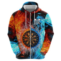 Custom Thunder Lightning Darts Hoodie Dartboard Water Fire - Wonder Print Shop