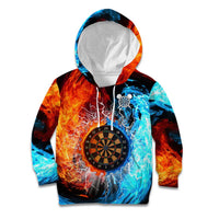 Custom Thunder Lightning Darts Kid Hoodie Dartboard Water Fire - Wonder Print Shop