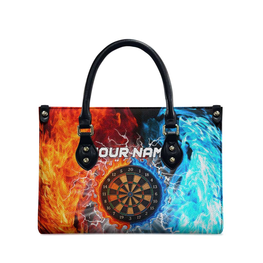 Custom Thunder Lightning Darts Leather Bag Dartboard Water Fire - Wonder Print Shop