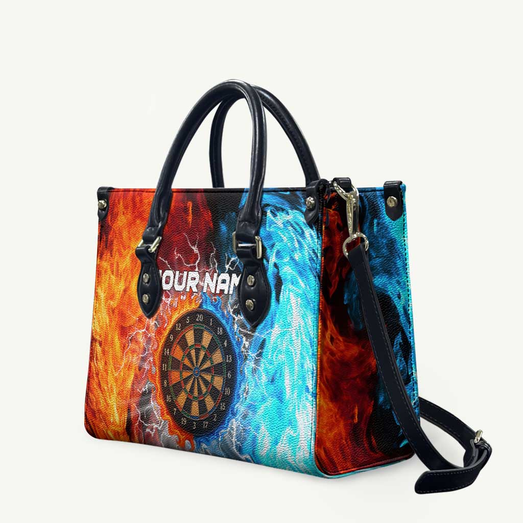 Custom Thunder Lightning Darts Leather Bag Dartboard Water Fire - Wonder Print Shop