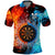 Custom Thunder Lightning Darts Polo Shirt Dartboard Water Fire - Wonder Print Shop