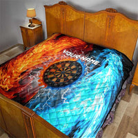 Custom Thunder Lightning Darts Quilt Dartboard Water Fire - Wonder Print Shop