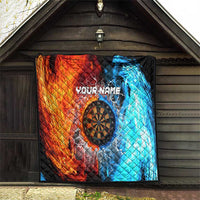 Custom Thunder Lightning Darts Quilt Dartboard Water Fire - Wonder Print Shop