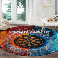 Custom Thunder Lightning Darts Round Carpet Dartboard Water Fire - Wonder Print Shop