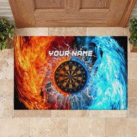 Custom Thunder Lightning Darts Rubber Doormat Dartboard Water Fire - Wonder Print Shop