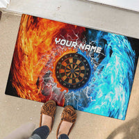 Custom Thunder Lightning Darts Rubber Doormat Dartboard Water Fire - Wonder Print Shop