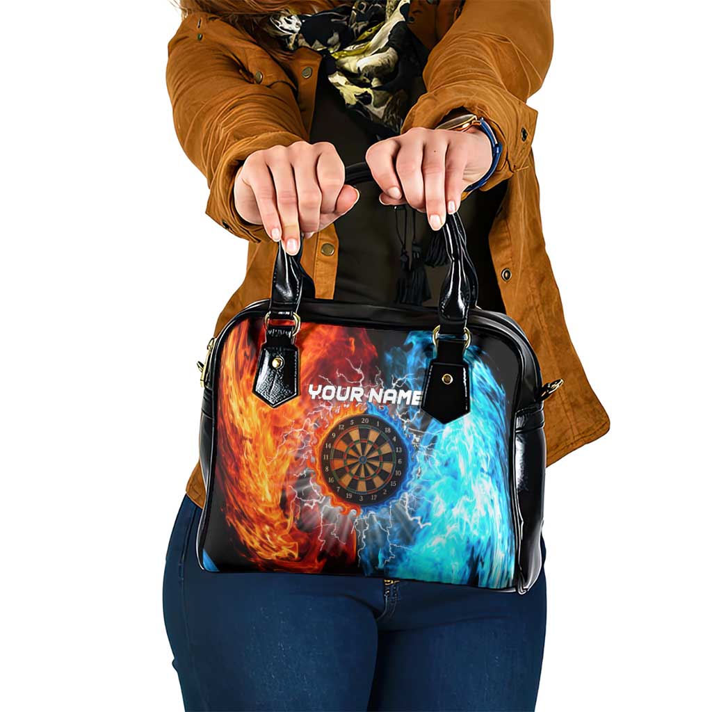 Custom Thunder Lightning Darts Shoulder Handbag Dartboard Water Fire - Wonder Print Shop