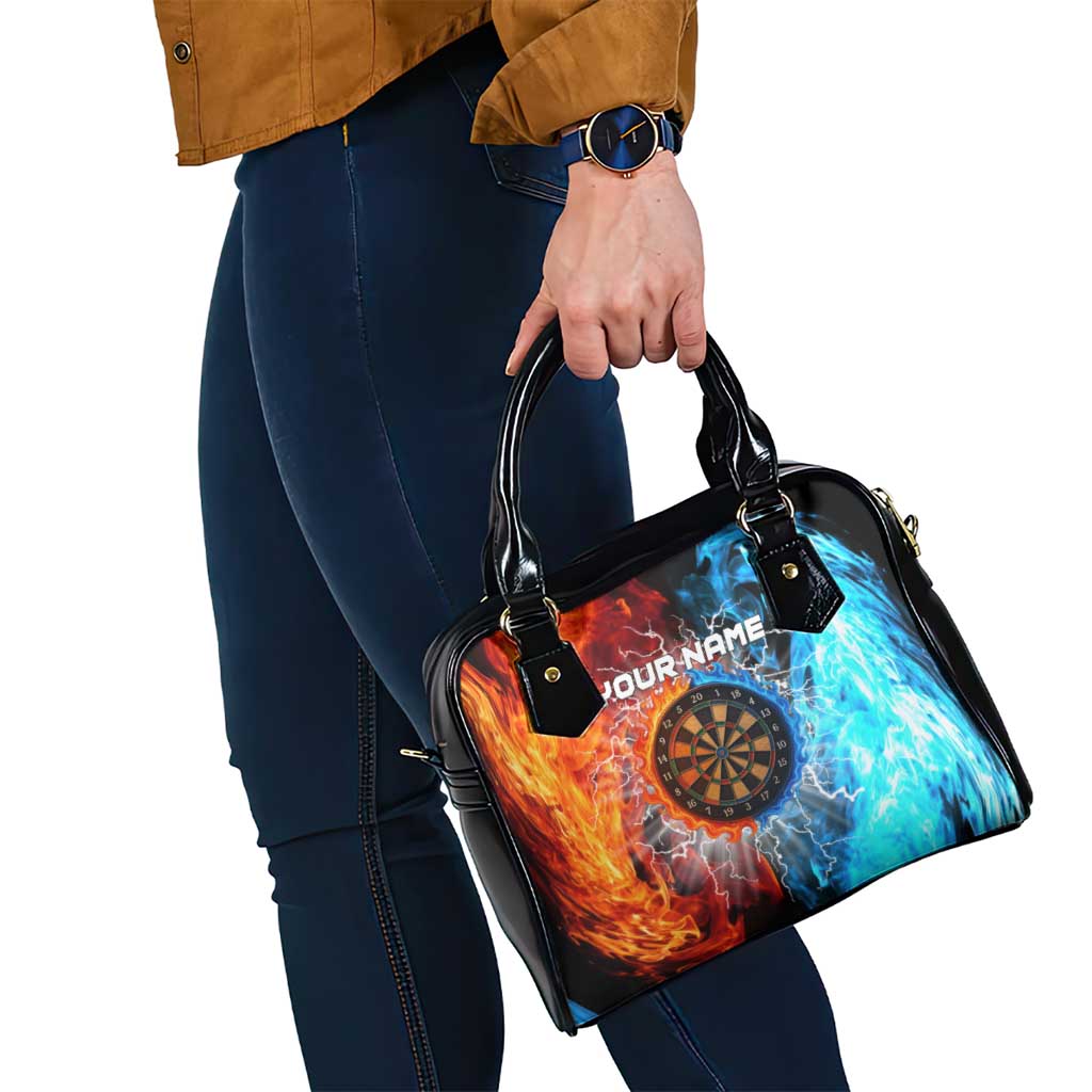Custom Thunder Lightning Darts Shoulder Handbag Dartboard Water Fire - Wonder Print Shop