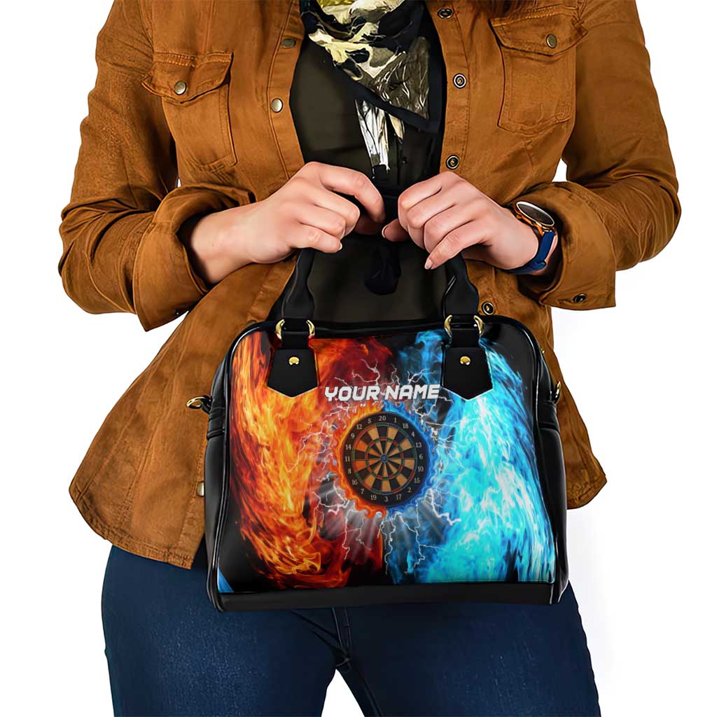 Custom Thunder Lightning Darts Shoulder Handbag Dartboard Water Fire - Wonder Print Shop