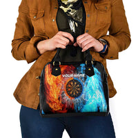 Custom Thunder Lightning Darts Shoulder Handbag Dartboard Water Fire - Wonder Print Shop