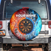 Custom Thunder Lightning Darts Spare Tire Cover Dartboard Water Fire - Wonder Print Shop